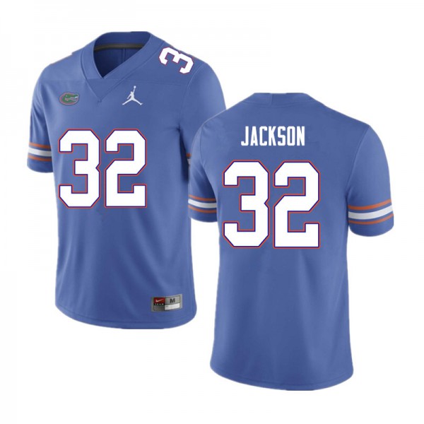 Men #32 N'Jhari Jackson Florida Gators College Football Jersey Blue